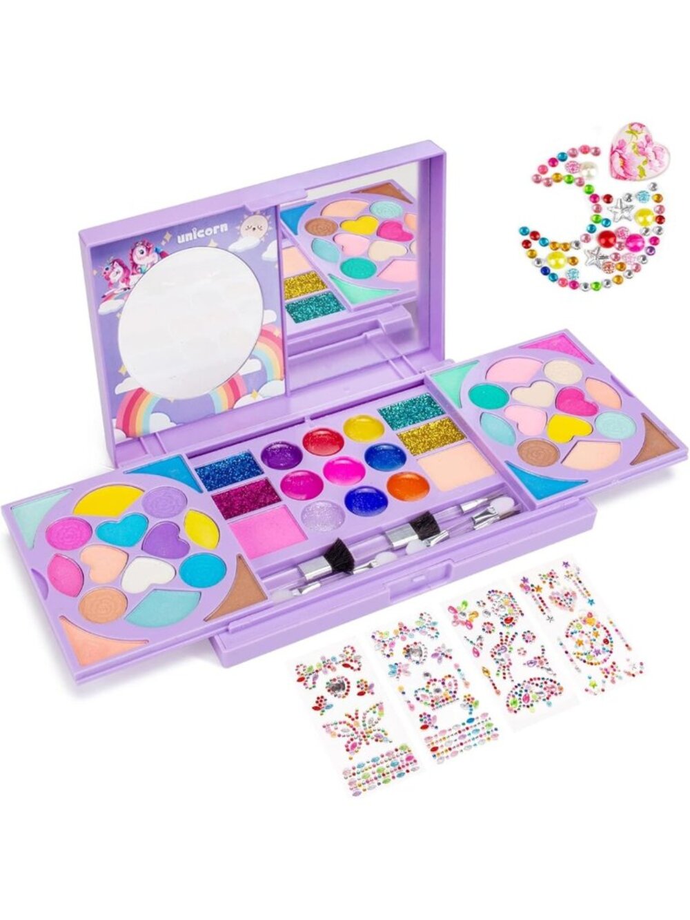 Real Washable Kids Makeup Kit - Fun Beauty Set for Girls Ages 3-10, Perfect